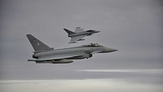 Eurofighter-ek repölés közben, 2018 november 1-én