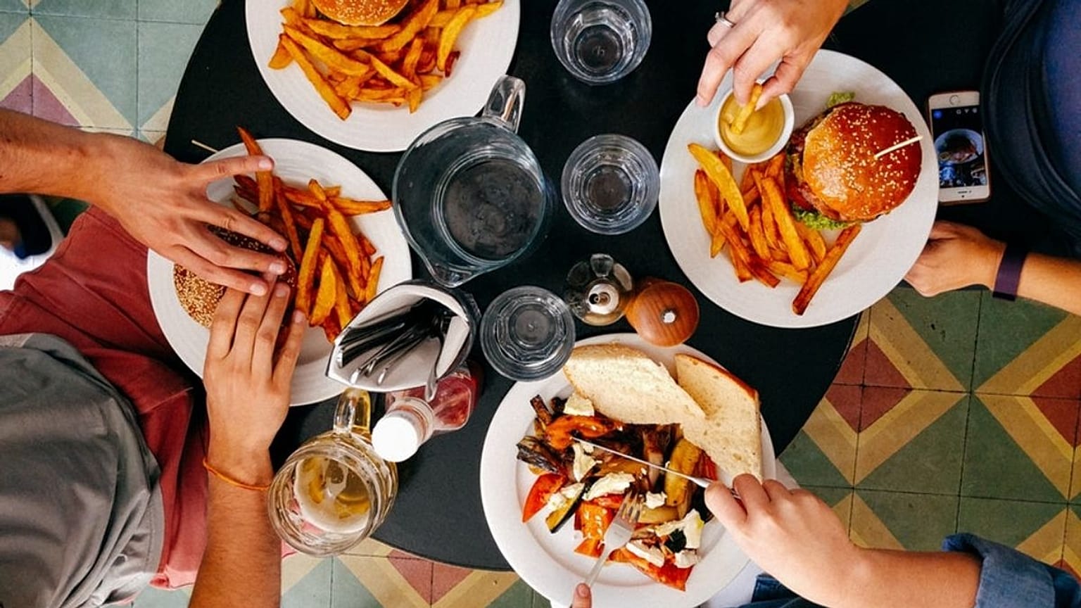 Organic food on a table
