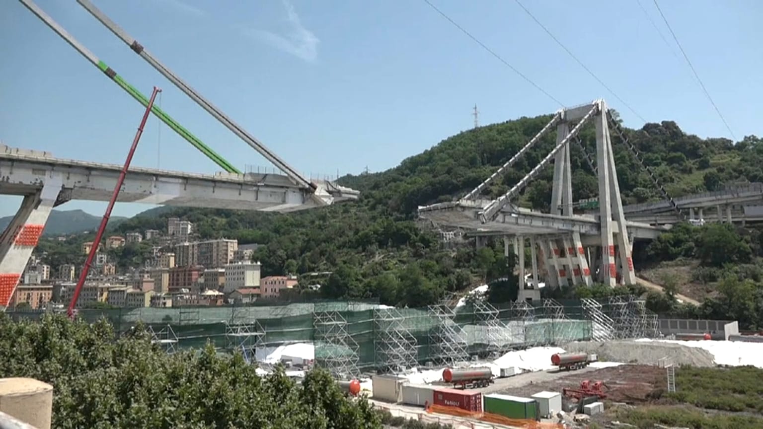 First foundation stone placed for new Genoa bridge