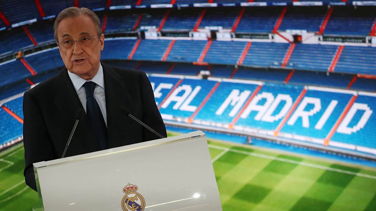 Real Madrid president Florentino Perez