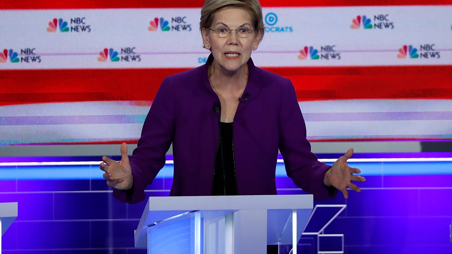 Elizabeth Warren is standout candidate in first TV debate for Democrat nomination