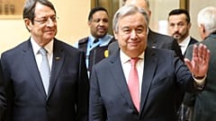 Ο Γενικός Γραμματέας του ΟΗΕ Αντόνιο Γκουτέρες και ο  Πρόεδρος της Κυπριακής Δημοκρατίας Νίκος Αναστασιάδης