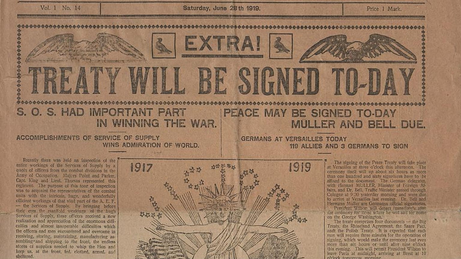 Centenario del Tratado de Versalles: Las reliquias que cuentan la historia de una firma histórica