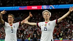 Megan Rapinoe esteve em destaque no triunfo sobre a França e soma 5 golos no Mundial