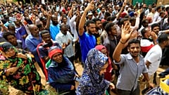 Demonstranten in Khartum