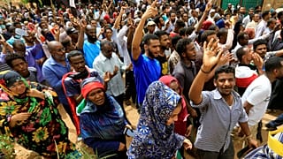 Demonstranten in Khartum