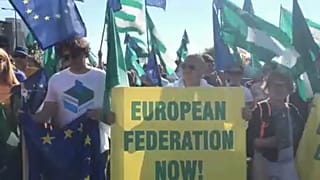 Акция молодых федералистов в Страсбурге