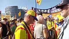 Proteste katalanischer Separatisten in Straßburg