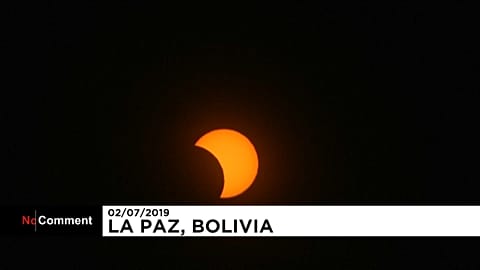 Los bolivianos también vieron el eclipse solar