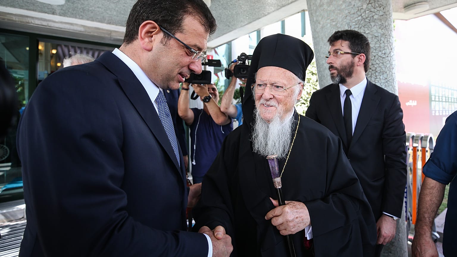 O Πατριάρχης Βαρθολομαίος με τον Εκρέμ Ιμάμογλου