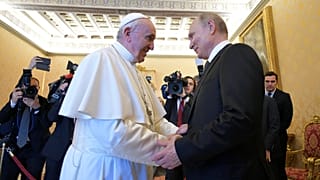 Russian President Vladimir Putin meets with Pope Francis at the Vatican July 4, 2019