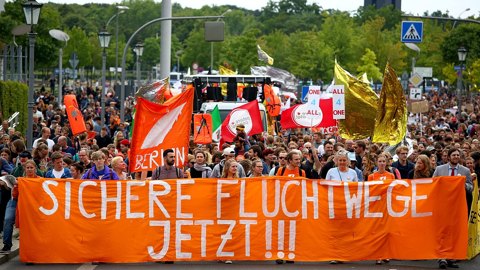 Demonstration für Seenotrettung  in Berlin