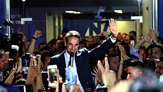 رئيس الوزراء اليوناني المنتخب كيرياكوس ميتسوتاكيس