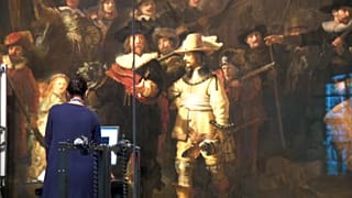 Restauración en directo de La Ronda de Noche de Rembrandt