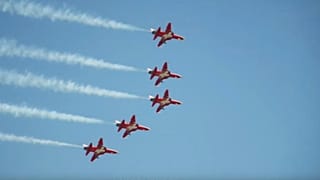 Swiss air force interrupts yodelling festival during fly-by mistake