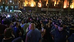 Два митинга в центре Тбилиси