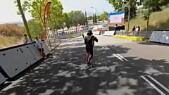 Watch: Racers whizz downhill at the World Roller Games