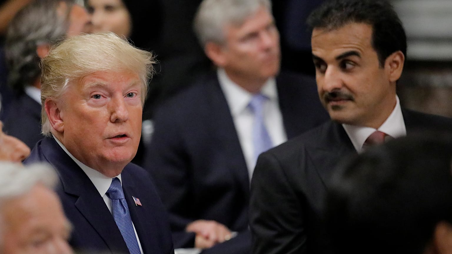 أمير قطر، الشيخ تميم بن حمد آل ثاني والرئيس الأمريكي دونالد ترامب