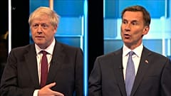 Die Kandidaten Boris Johnson (l.) und Jeremy Hunt (r.)