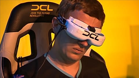 High speed drone race in Turin Italy