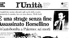 Prima pagina Unità - 20 luglio 1992