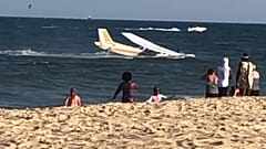 Motorschaden und Notlandung am Strand