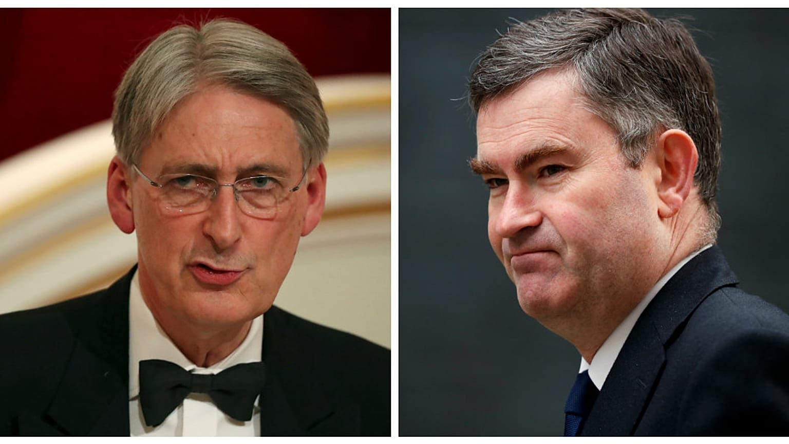 İngiltere Maliye Bakanı Philip Hammond (Solda) ve Adalet Bakanı David Gauke (Sağda)