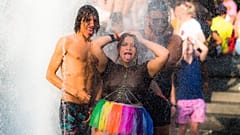 You are a human and are therefore capable of regulating your body temperature without wading into the nearest fountain.