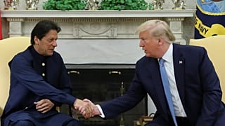 عمران خان و دونالد ترامپ در کاخ سفید