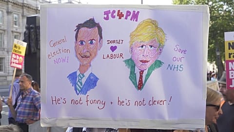 Protest against Boris Johnson becoming UK PM