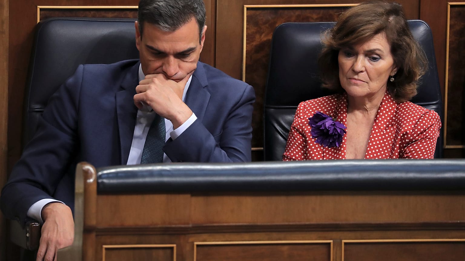 İspanya Başbakanı Sanchez ve Başbakan Yardımcısı Carmen Calvo 