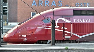 Archives - Un train Thalys en gare d'Arras dans le nord de la France, le 21 août 2015 