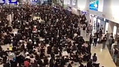 Watch live: Protesters hold mass sit-in at airport