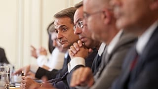 O πρωθυπουργός Κυριάκος Μητσοτάκης, μιλάει στη συνεδρίαση του Υπουργικού Συμβουλίου στο Μέγαρο Μαξίμου