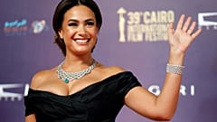 الممثلة التونسية هند صبري خلال افتتاح مهرجان القاهرة الدولي للسينما (أرشيف) 