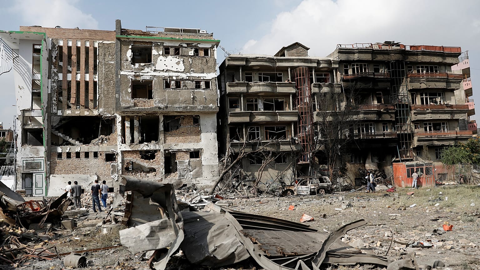 FILE PHOTO: Damaged buildings are seen after Sunday's attack in Kabul, Afghanistan July 29, 2019.