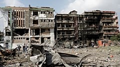 FILE PHOTO: Damaged buildings are seen after Sunday's attack in Kabul, Afghanistan July 29, 2019.
