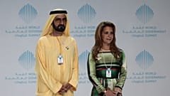 FILE Dubai Sheikh Mohammed bin Rashid al-Maktoum and his wife Princess Haya bint al-Hussein attend the World Government Summit in Dubai, United Arab Emirates February 11, 2018
