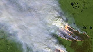 Copernicus monitoring  of Arctic fires in the Sakha Republic, 4 August 2019