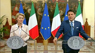 Ursula von der Leyen en visite en Italie