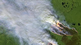 Copernicus monitoring of Arctic fires in the Sakha Republic, 4 August 2019 