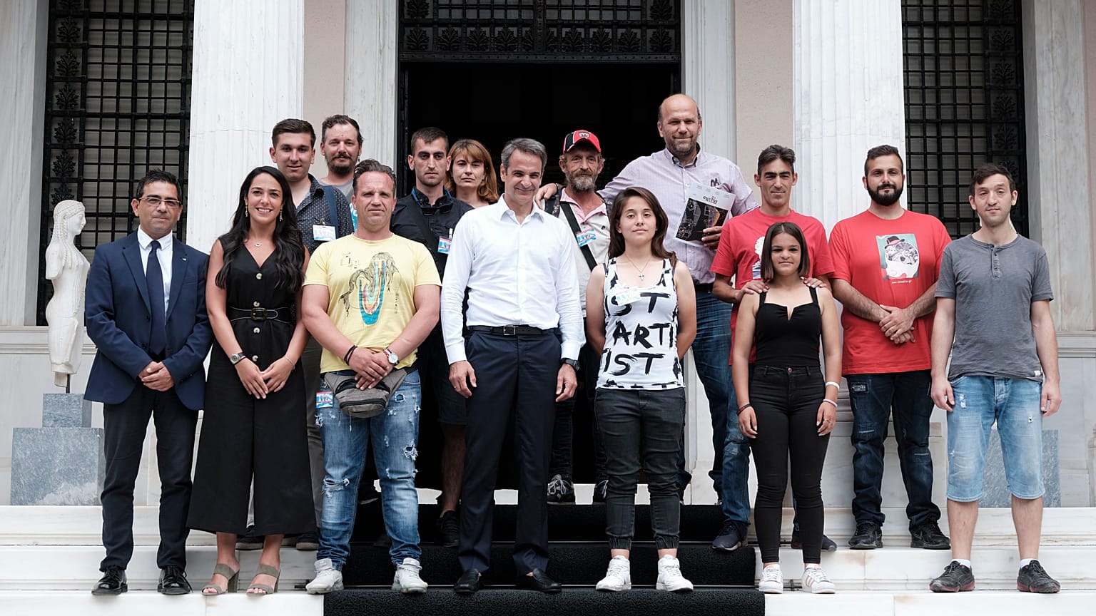 Στο Μέγαρο Μαξίμου η Εθνική Ομάδα Αστέγων