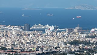 Άποψη του Πειραιά από τα Τουρκοβούνια