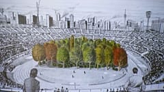 Estádio austríaco transforma-se em floresta