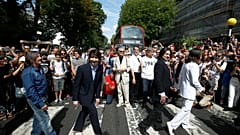 Fans recreate Beatles' iconic Abbey Road cover shot 50 years on