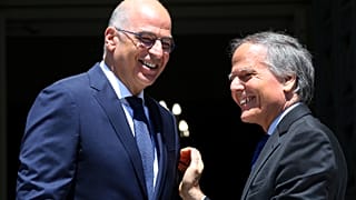 Ο υπουργός Εξωτερικών Νίκος Δένδιας υποδέχεται τον Ιταλό ομόλογο του Enzo Moavero Milanesi