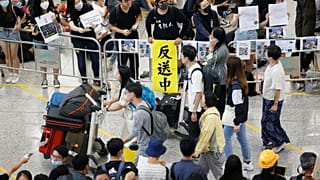 Honkong: Proteste am Flughafen
