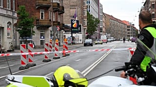 Il luogo dell'esplosione, a Copenaghen.