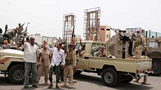 BAE destekli Güney Geçiş Konseyi bünyesinde faaliyet gösteren Hizam Emni güçleri / Aden / Yemen