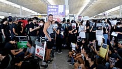 Flughafen Hongkong stellt Betrieb ein